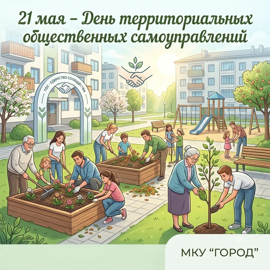 21 мая отмечается День территориального общественного самоуправления – праздник активных, неравнодушных людей, которые своими инициативами делают городскую среду комфортнее, уютнее и лучше для всех жителей
