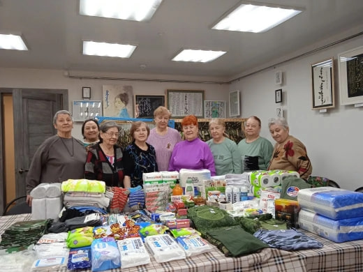 Совет ветеранов № 10 собрал гуманитарную помощь для военнослужащих